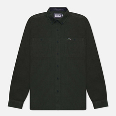 Мужская рубашка Lacoste Regular Fit Button-Down, цвет оливковый, размер 45