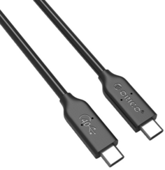 Кабель интерфейсный Orico ORICO-U4C05-BK-BP Thunderbolt 3, USB-C(m)/USB-C(m), 100 Вт, 0,5 м, черный []