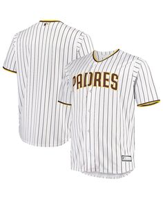 Мужская белая и коричневая футболка san diego padres big and tall home replica team Profile, мульти