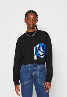 Толстовка CROPPED MONOGRAM Karl Lagerfeld, черный