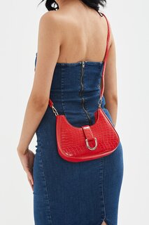Женская сумка через плечо Alessa с длинным ремешком и пряжкой, красная Minebag