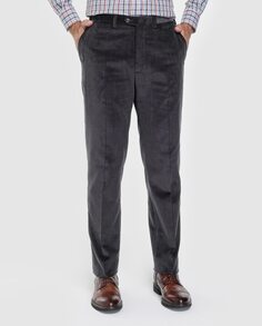 Мужские вельветовые брюки Mirto стандартного серого цвета Mirto, темно-серый