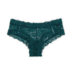 Трусики Victoria&apos;s Secret The Lacie Posey Lace Waist Cotton, темно-зеленый