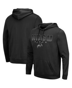 Мужская черная толстовка с капюшоном ndsu bison blackout 3.0 pullover Colosseum, черный