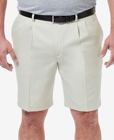 Мужские шорты big &amp; tall cool 18 pro classic-fit stretch со складками 9,5 дюйма Haggar