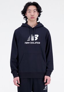 Толстовка ESSENTIALS STACKED LOGO HOODIE New Balance, черный