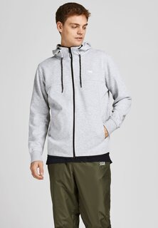 Толстовка на молнии JCOAIR ZIP HOOD Jack &amp; Jones, светло-серый меланж