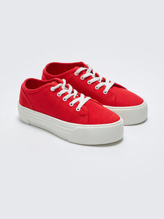 Женская спортивная обувь на шнуровке LCW STEPS, светло-красный