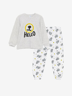 Пижамный комплект для маленьких мальчиков с круглым вырезом LUGGI BABY