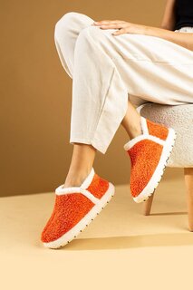 Удобные плюшевые женские домашние ботинки на толстой подошве с нескользящей подошвой P01-33-23 Pembe Potin, апельсин
