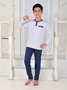 Пижамный комплект с длинными рукавами и круглым вырезом для мальчика Vitmo Vitamin, смешанный