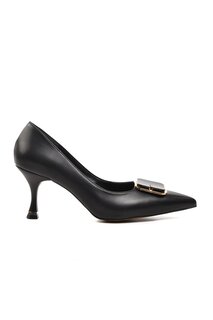 312042 Черные женские туфли на каблуке Ayakmod