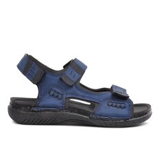 401241 Темно-синие детские сандалии на липучке Ayakmod