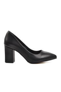 Ays23115 Черные женские классические туфли на каблуке Ayakmod