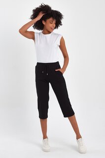 Женские классические эластичные шорты с карманами на талии Süperlife, черный