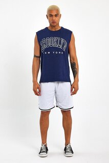 Мужская футболка стандартного кроя с круглым вырезом с принтом Brooklyn SPR22TS116 Süperlife, темно-синий