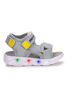 Сандалии на липучке 103 Lighted для мальчиков KİKO KİDS, серый Kiko Kids