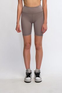 Серые женские байкерские короткие шорты с завышенной талией, спортивные тайтсы Chandraswear