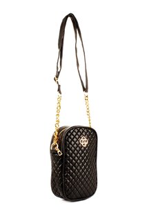Женский держатель для телефона и сумка через плечо на полуцепочке с вышитым клевером (20738) Luwwe Bags, черный