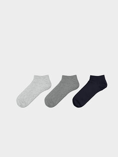 Мужские носки-пинетки, 3 пары носков LCW ECO, темно-синий