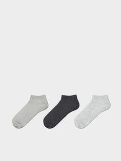 Мужские носки-пинетки, 3 пары носков LCW ECO, серый меланж