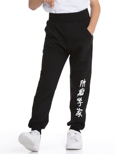 Спортивные штаны для мальчиков с эластичным поясом Myhanne, черный