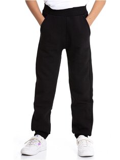 Спортивные штаны с присборенной ниткой без принта 54902 MYHANNE, черный