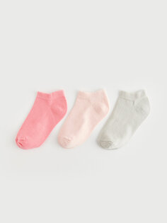 Базовые пинетки для девочек, носки, 3 предмета LCW ECO, розовый