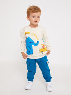 Базовый спортивный костюм для мальчика-джоггера с эластичной резинкой на талии LCW baby, средний синий