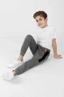 Детские мужские неоновые спортивные штаны на молнии с эластичными тонкими спортивными штанами на молнии с карманами Ak2036 ahengim, антрацит