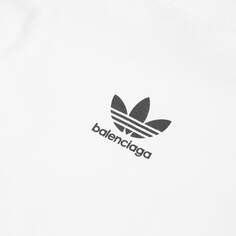 Футболка оверсайз Balenciaga x Adidas, белый/черный