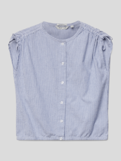 Блузка-топ с полосатым узором Tom Tailor, синий