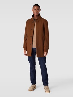 Пальто с воротником стойкой модель &quot;REUBEN&quot; Selected, коричневый
