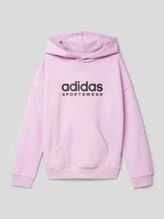 Толстовка с принтом этикетки ADIDAS SPORTSWEAR, фиолетовый