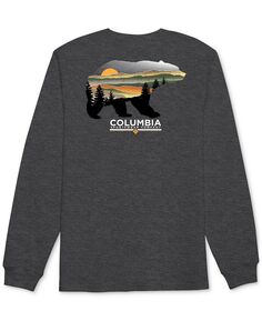 Мужская футболка sunset kodiak с логотипом и длинными рукавами Columbia, мульти