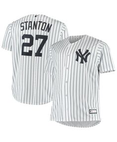 Мужская белая футболка Giancarlo Stanton New York Yankees Big and Tall Replica Player Profile