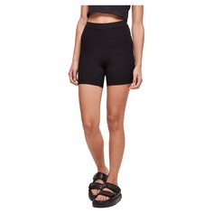 Леггинсы Urban Classics Rib Knit Short, черный