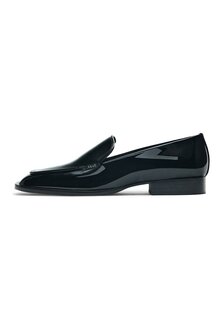 Слипоны SQUARE-TOE Massimo Dutti, черный