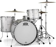 Pearl President Series Deluxe PSD943XP/C Набор из 3 предметов в виде ракушек — серебристый блеск