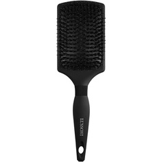 T4B Расческа Lussoni Care&amp;Style Paddle с натуральной щетиной дикого кабана для влажных и сухих волос — черный, Tb Tools For Beauty