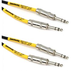 Балансный патч-кабель Pro Co BP-1.5 Excellines — штекер TRS 1/4 дюйма на штекер TRS 1/4 дюйма — 1,5 фута (2 шт.)