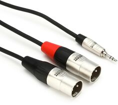 Стереоразъемный кабель Hosa HMX-010Y Pro — штекер TRS 3,5 мм на двойной штекер XLR — 10 футов