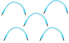 Патч-кабель Nazca Audio Noodles Eurorack, штекер TS 3,5 мм — штекер TS 3,5 мм — 15 см, синий