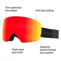Контурные очки Giro, цвет Black Mono/Vivid Ember/Vivid Infrared