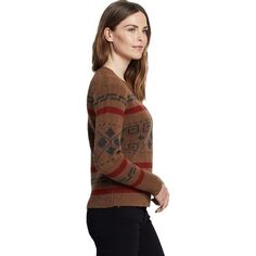 Свитер с круглым вырезом Westerley женский Pendleton, цвет Copper Brown Multi