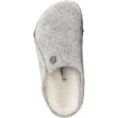 Тапочки Zermatt из овчины - детские Birkenstock, цвет Light Gray/Natural