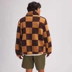 Куртка MTN Checker Sherpa с молнией во всю длину мужская Stoic, цвет Brown Checker