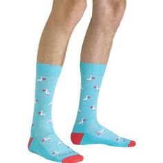 Легкие носки Pelican Crew + подушечки мужские Darn Tough, зелено-голубой