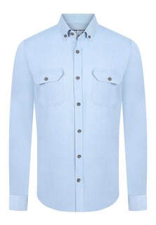 Рубашка на пуговицах стандартного кроя Denim Culture DARELL, светло-синий