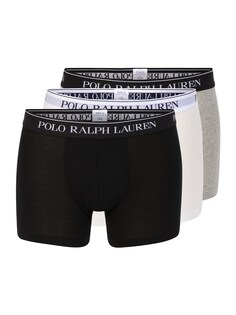 Трусы боксеры Polo Ralph Lauren, крапчатый серый/черный/белый/белый